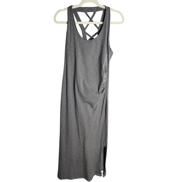 Toad & Co Dresses & Skirts - Toad and Co Montauket Long Dress Side Ruching Sz L Organic granolagirl outdoors